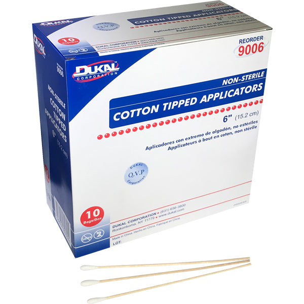 Dukal 6-inch Cotton Tipped Applicators 100 2-packs Per Box - Sterile. - PriceAna Dukal 6-inch Cotton Tipped Applicators 100 2-packs Per Box - Sterile. - PriceAna