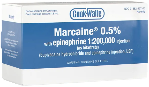 MARCAINE 0.5% W/EPI B200 (50/BX)
