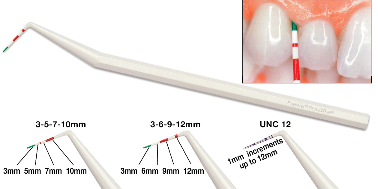 Premier Periowise Probes 3 6 9 12mm (6) TriState Dental Premier Periowise Probes 3 6 9 12mm (6) TriState Dental